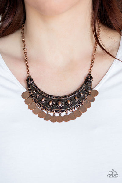 CHIMEs UP - Copper Necklace - Paparazzi Accessories