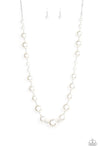 Pearl Prodigy- White Pearl Necklace - Life of The Party -  Paparazzi Accessories
