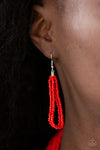 Right As RAINFOREST - Red Seed Bead Necklace - Paparazzi Accessories