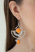 Geo Gypsy- Orange Teardrop Beaded Earrings  - Paparazzi Accessories