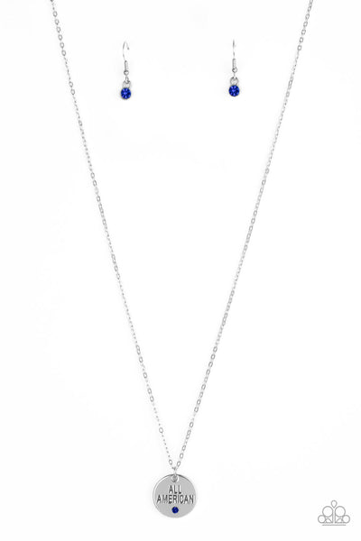 All American All the Time - Blue Necklace - Paparazzi Accessories