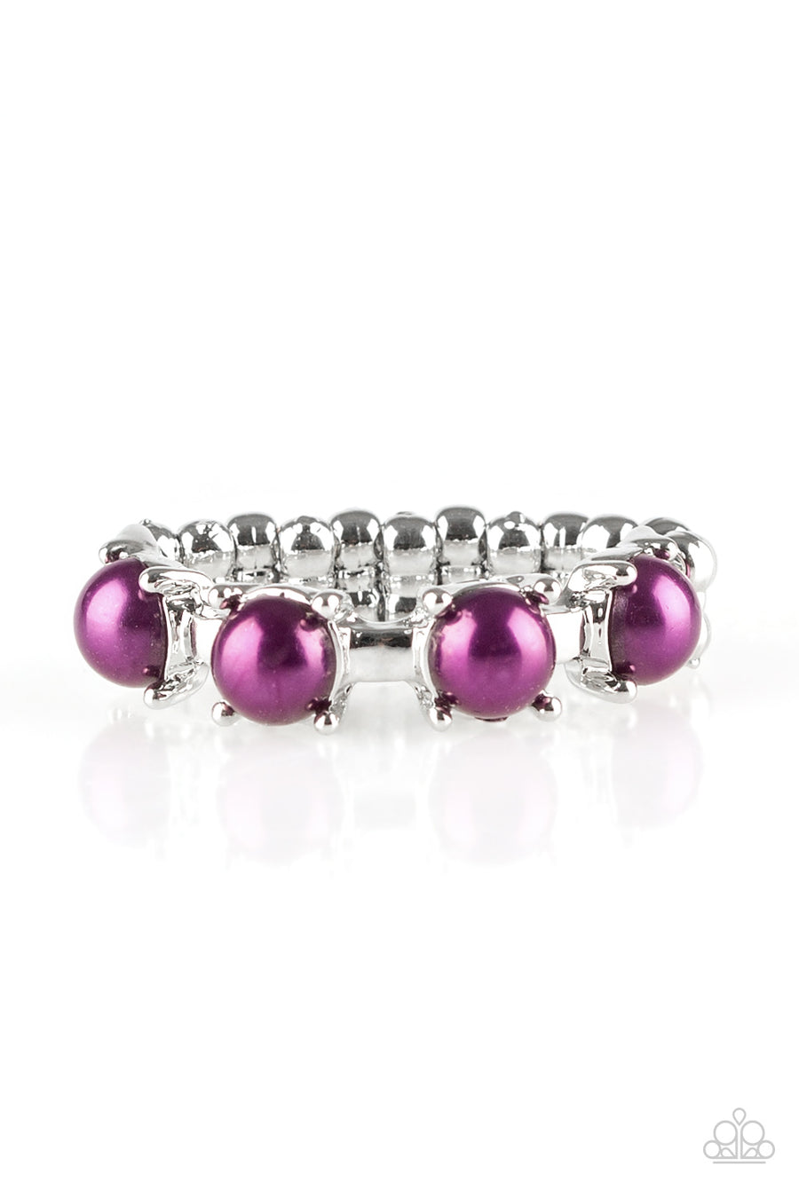 More Or PRICELESS - Purple Bead Ring - Paparrazi Accessories