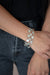 Cast A Wider  Net - Silver Disc Bracelet   - Paparazzi Accessories