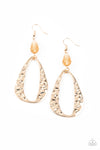 Enhanced Elegance - Gold Earrings- Paparrazi Accessories