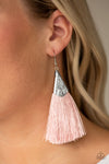 In Full Plume - Pink Plume Earrings- Paparazzi Accessories