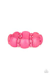 Dont Be So NOMADIC! - Pink Stone Stretch Bracelet- Paparazzi Accessories