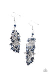 Celestial Chandeliers - Blue Crystal-Like Earrings- Paparrazi Accessories