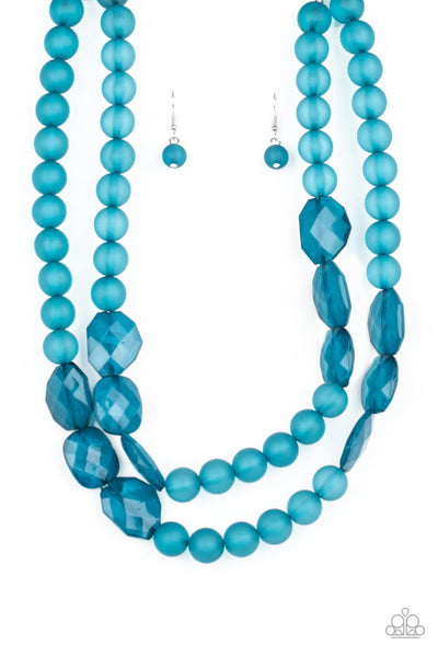 Arctic Art - Blue Bead Necklace - Paparazzi Accessories