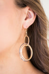 Circus Circuit- Gold Hoop Earrings - Paparazzi Accessories