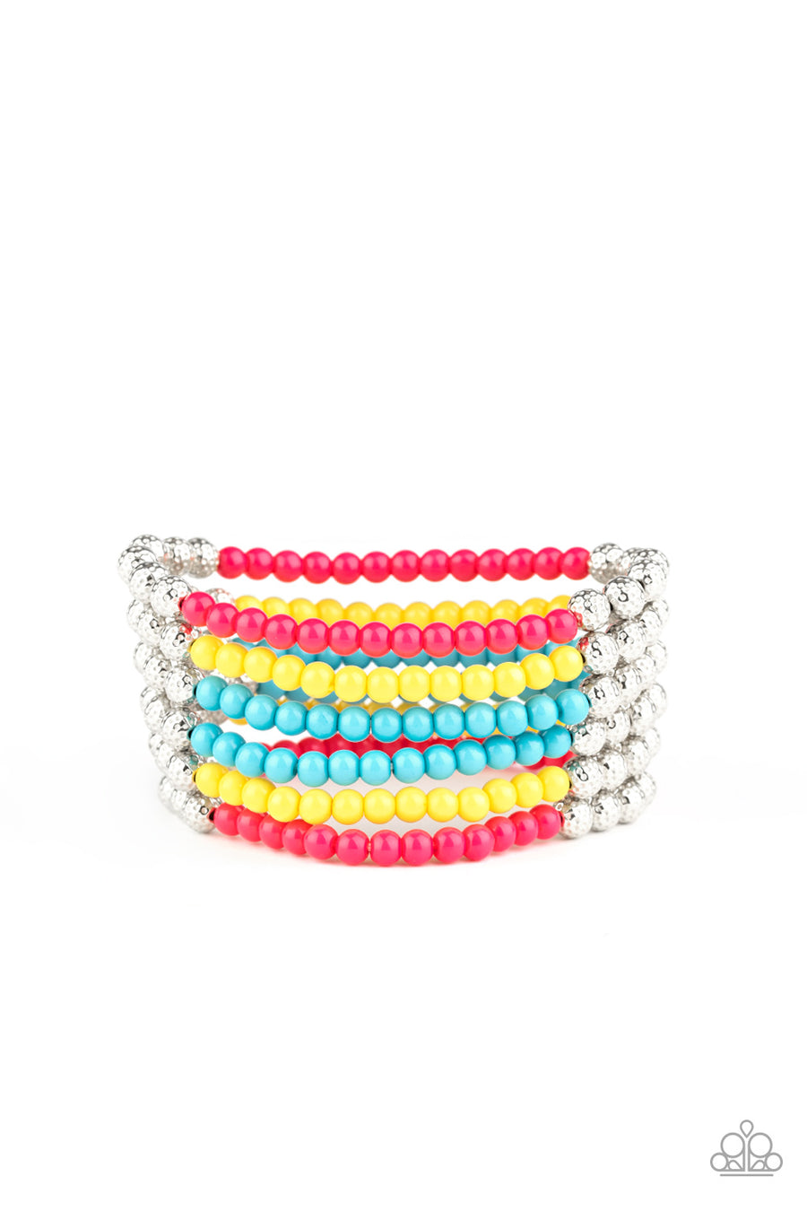 Layer It On - Multi Colored Beaded Bracelet  - Paparazzi Accessories