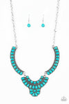 Omega Oasis - Blue Turquoise Stone Necklace - Paparazzi Accessories