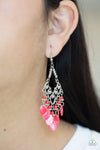 Shore Bait - Red Chandelier Earrings - Paparazzi Accessories