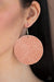 Plaited Plains - Pink Leather-Like Earrings - Paparazzi Accessories