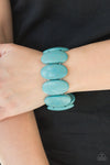 Dramatically  Nomadic  - Turquoise Stone Stretch Bracelet - Paparazzi Accessories