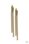 Radio Waves - Brass Post Earrings - Paparazzi Accessories