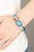 Abstract Appeal -  Blue Cuff Bracelet   - Paparazzi Accessories