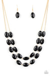 Max Volume - Black Bead Necklace- Paparrazi Accessories