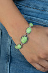 Serene Stonework - Green Stone Bracelet  - Paparazzi Accessories