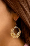 Printed Perfection  - Gold Vine Filigree Earrings  - Paparazzi Accessories