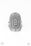 Dotted Decor - Silver Ring - Paparazzi Accessories