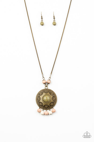 Santa Fe Garden - Green Stone Necklace- Paparazzi Accessories