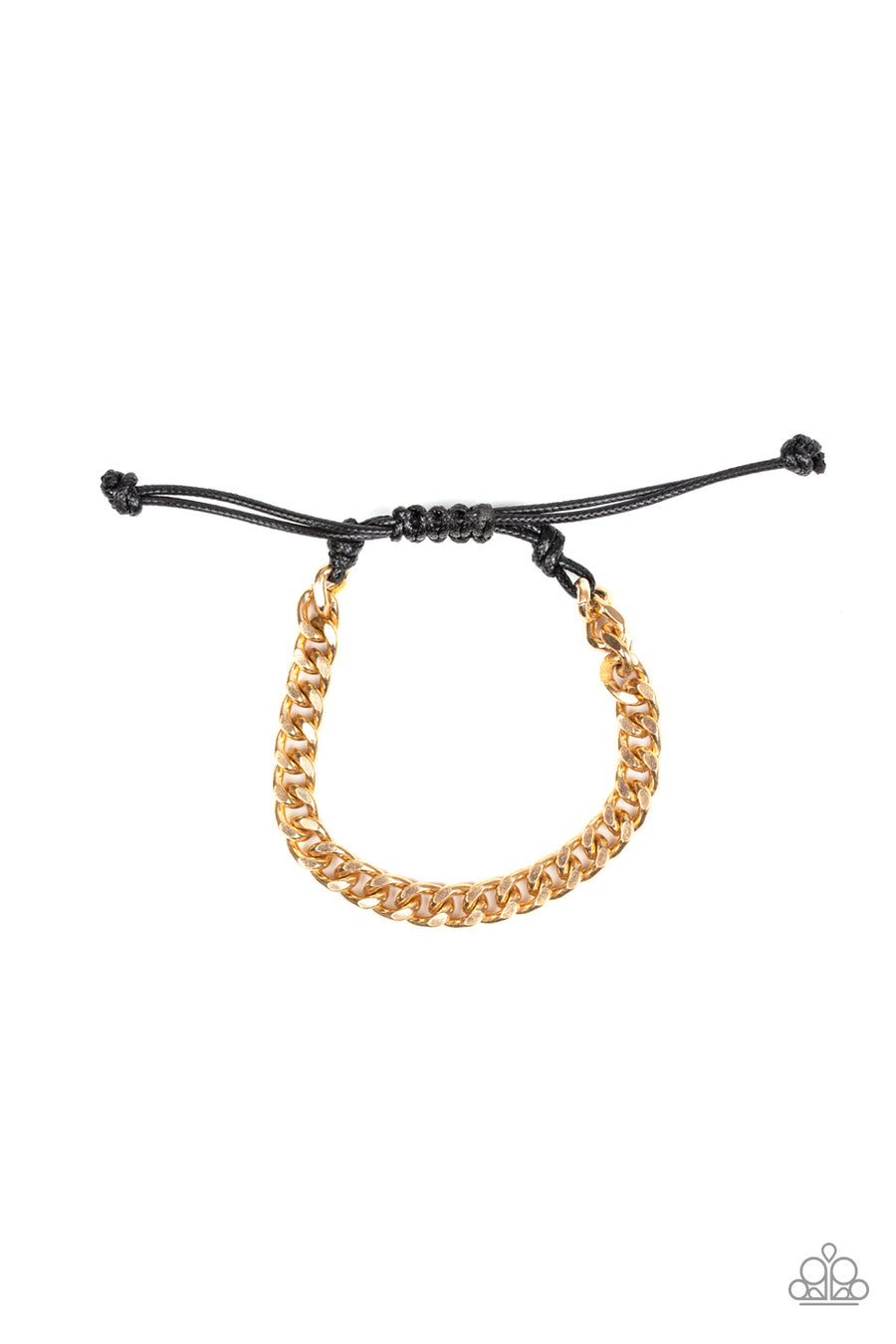Rule Breaker- Gold Cable Chain Urban Bracelet- Paparazzi Accessories