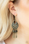 Give Me Liberty - Brass Earrings - Paparazzi Accessories