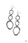 So OVAL It! - Black Earrings- Paparrazi Accessories