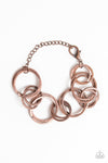 Give Me A Ring - Copper Ring Bracelet - Paparazzi Accessories
