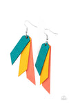 Suede Shade - Mult Color Leather Earrings- Paparrazi Accessories
