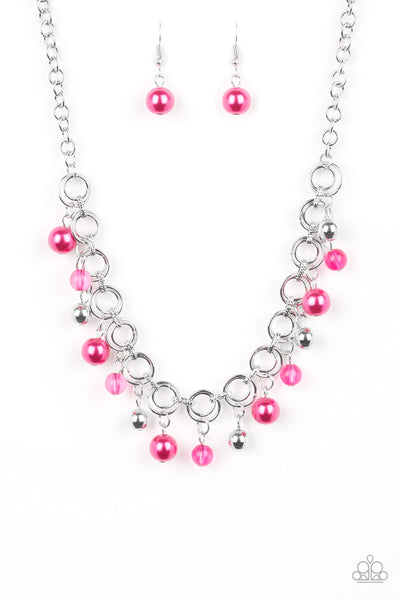 Fiercely Fancy - Pink Pearl Necklace- Paparrazi Accessories