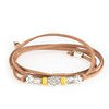 Clear A Path - Yellow Leather Urban Bracelet - Paparazzi Accessories
