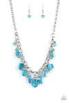 I Want To Sea The World-  Blue Necklace - Paparazzi Accessories
