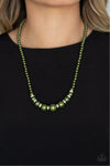 Soho Sweetheart - Green Beaded & Rhinestone Necklace Paparazzi Accessories