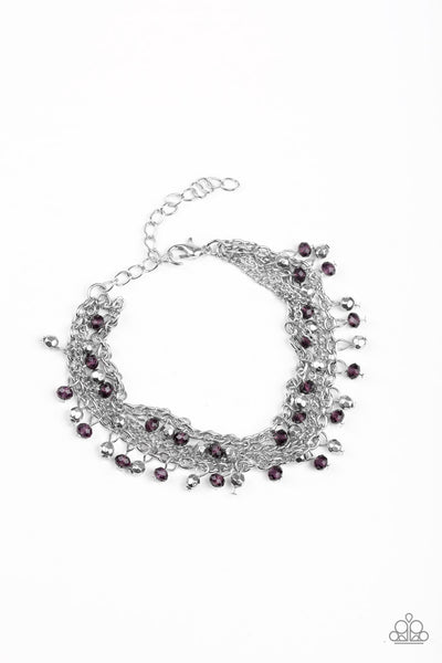 Cash Confidence - Purple Beaded Bracelet- Paparazzi Accessories
