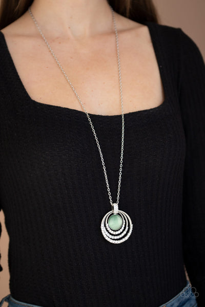 A Diamond A Day - Green Rhinestone Necklace - Paparazzi Accessories