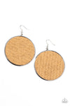 Wonderfully Woven - Brown Woven Earrings- Paparazzi Accessories