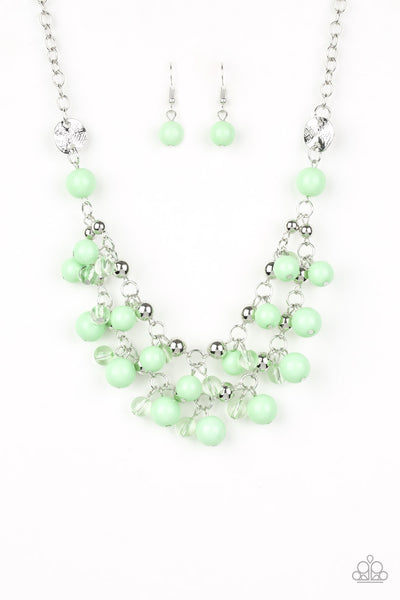 Seaside Soirée - Green Beaded Necklace - Paparazzi Accessories