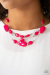 Radiant Reflections  - Pink Beaded Necklace - Paparazzi Accessories