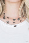 Top Zen - Black Gunmetal Beaded Necklace- Paparazzi Accessories