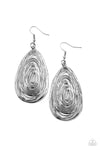 Rural Ripples - Black Wire Earrings- Paparrazi Accessories