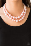 The More The Modest - Pink Pearl Necklace- Paparazzi Accessories
