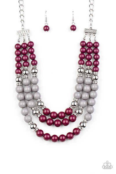 BEAD Your Own Drum - Purple Bead Necklace- Paparrazi Accessories