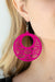 Sea Le Vie - Pink Wooden Earrings - Paparazzi Accessories