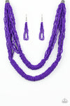 Right As RAINFOREST - Purple Seed Bead Necklace - Paparazzi Accessories