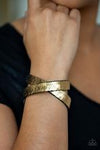 Under The Sequins - Gold Urban Snap Bracelet -Paparazzi Accessories