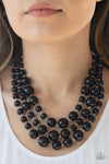 Everyone Scatter - Black Bead Necklace - Paparazzi Accessories