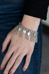 Brag Swag - Silver Rhinestone Bracelet  - Paparazzi Accessories