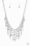 Ever Rebellious- Silver Fringe Necklace - Paparazzi Accessories
