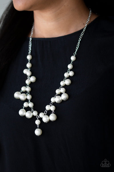 Soon To Be Mrs - White Pearl Necklace- Paparazzi Accessories